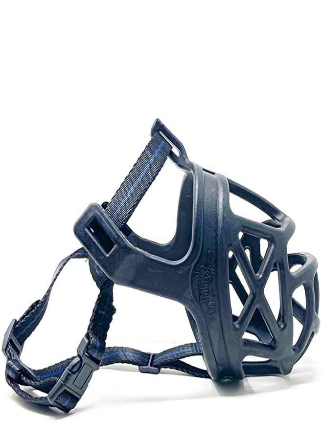 RoverPets Adjustable Plastic Dog Muzzle - Anti-Bite Basket Style Mouth Cover with Safety Straps - Comfortable Fit for Medium Size Dogs, Ideal for Grooming or Vet Visits - Image 1